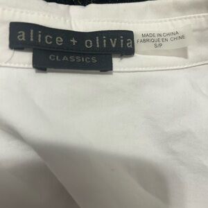 Alice + Olivia Classic White Blouse